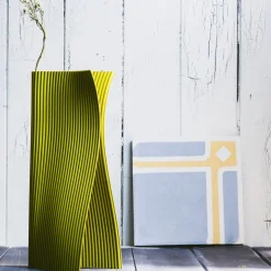 Vaso Decorativo Onda Giallo