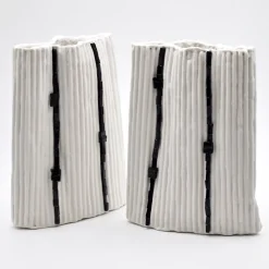Vaso Decorativo Paesaggio 18 #2 Bianco di Nino Basso
