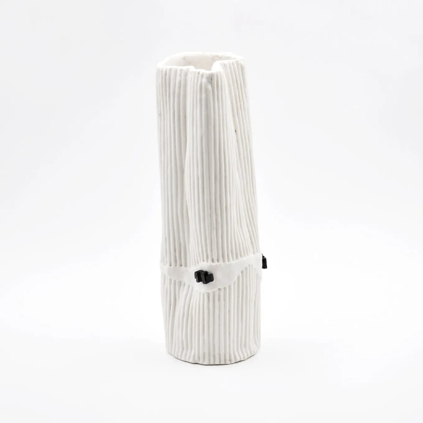 Vaso Decorativo Paesaggio 22 Bianco di Nino Basso