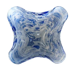 Vaso di vetro blu a secchiello