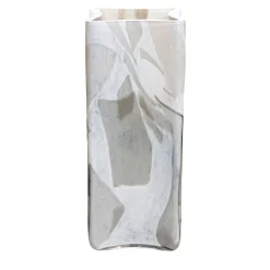 Vaso di vetro grigio a secchiello