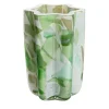 Vaso di vetro verde a secchiello