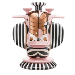 Vaso Duck Elephant in ceramica rosa e nera con dettagli in rame di Jaime Hayon