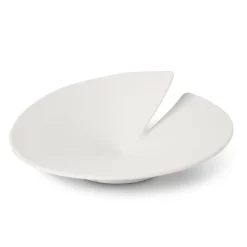 Vaso e centrotavola in ceramica bianca Elica