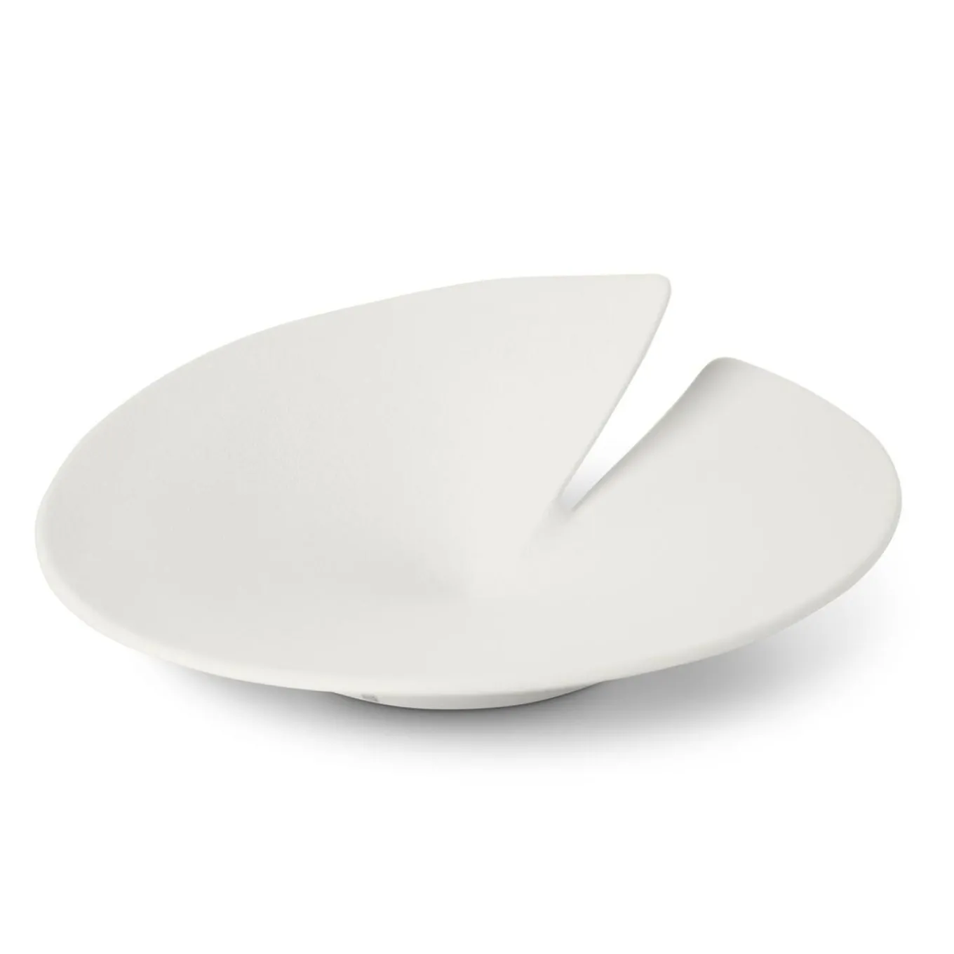 Vaso e centrotavola in ceramica bianca Elica