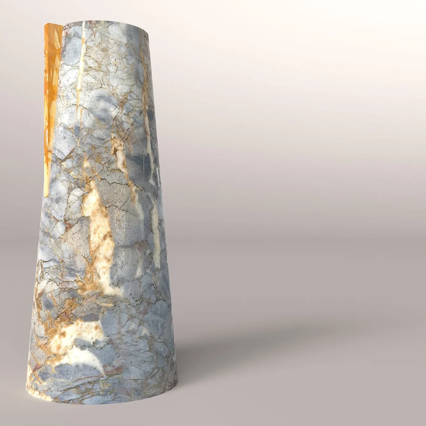 Vaso Elara Breccia di Versailles e Giallo Siena