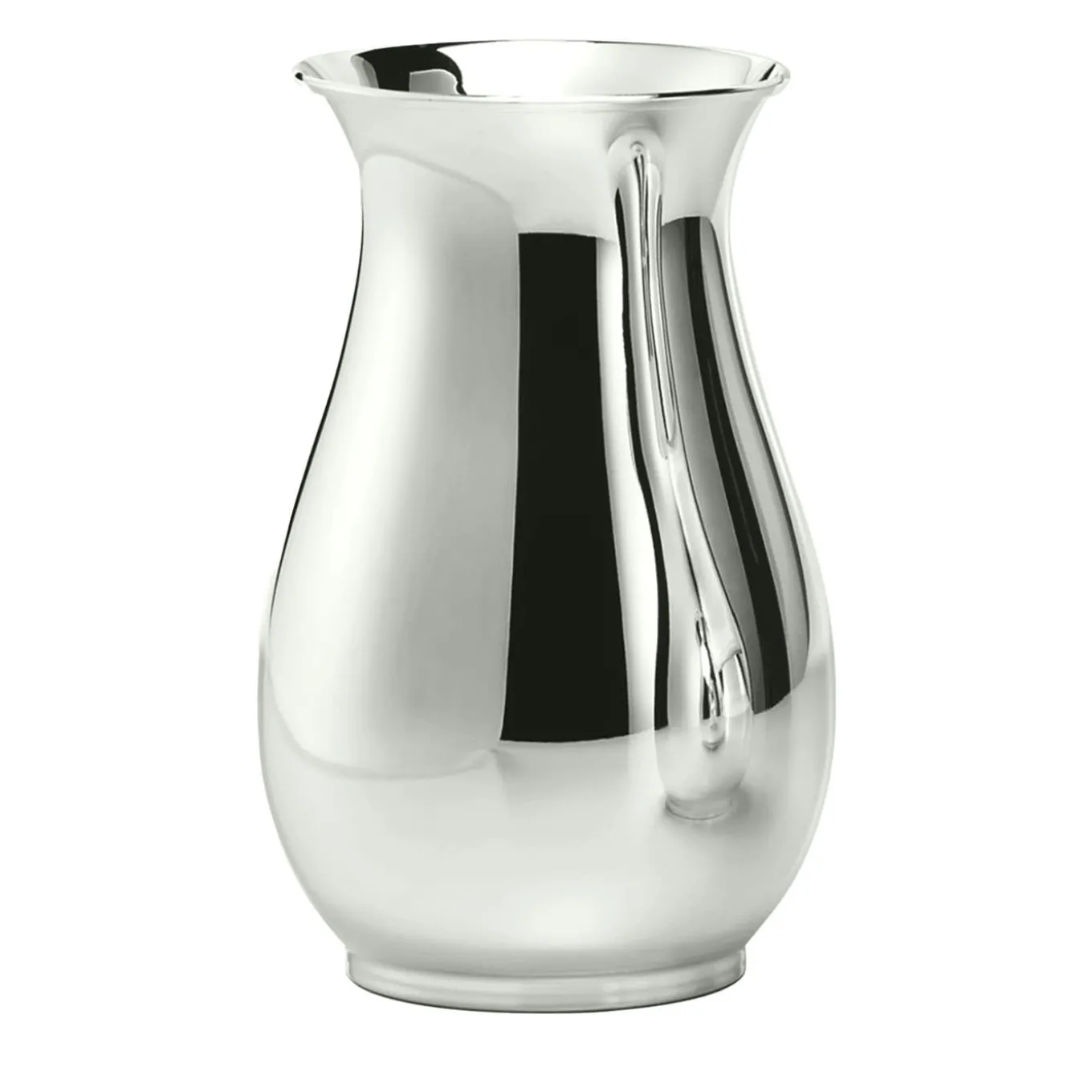 Vaso Essentia Bulbous in metallo argentato