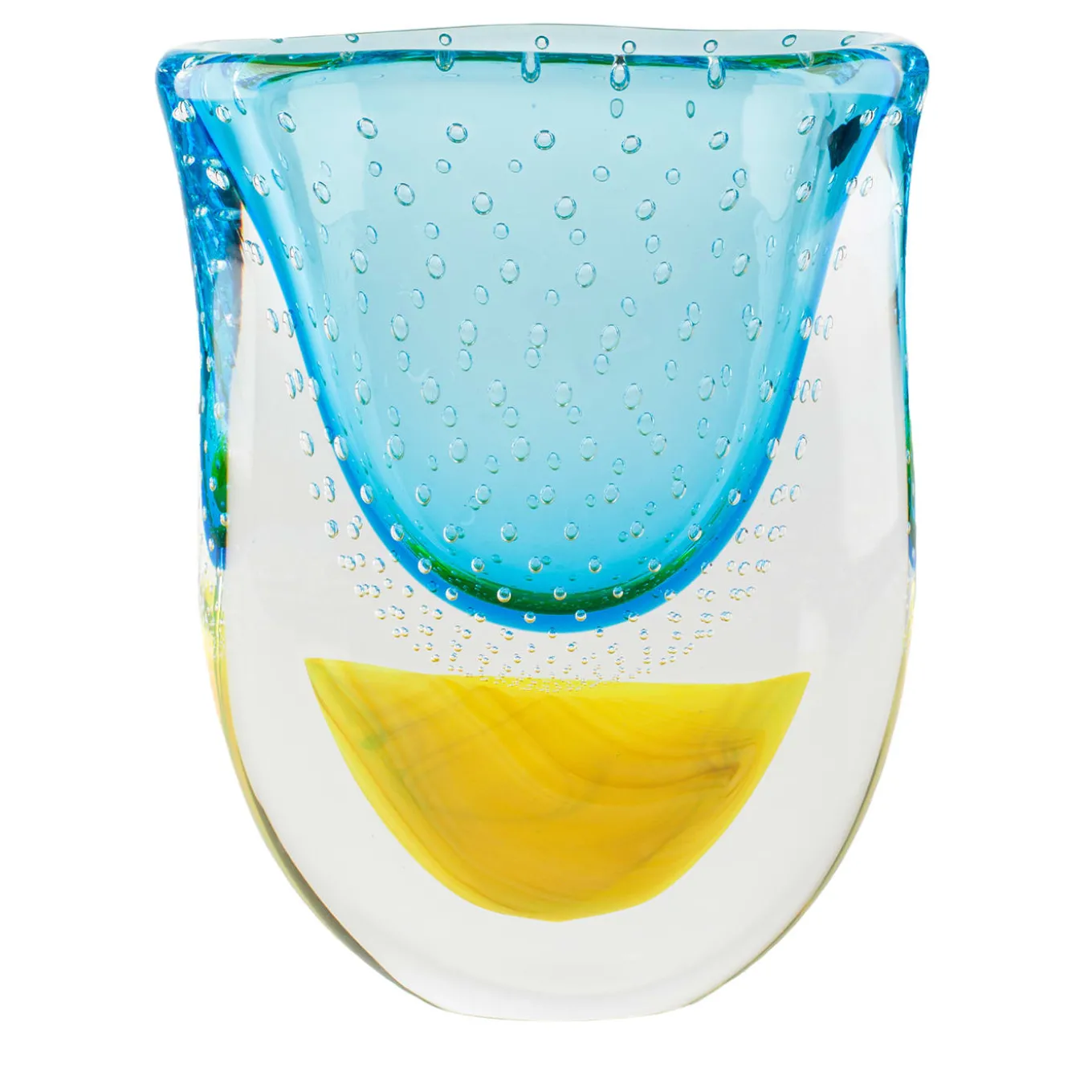 Vaso giallo e azzurro Vrmbicolr