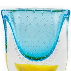 Vaso giallo e azzurro Vrmbicolr