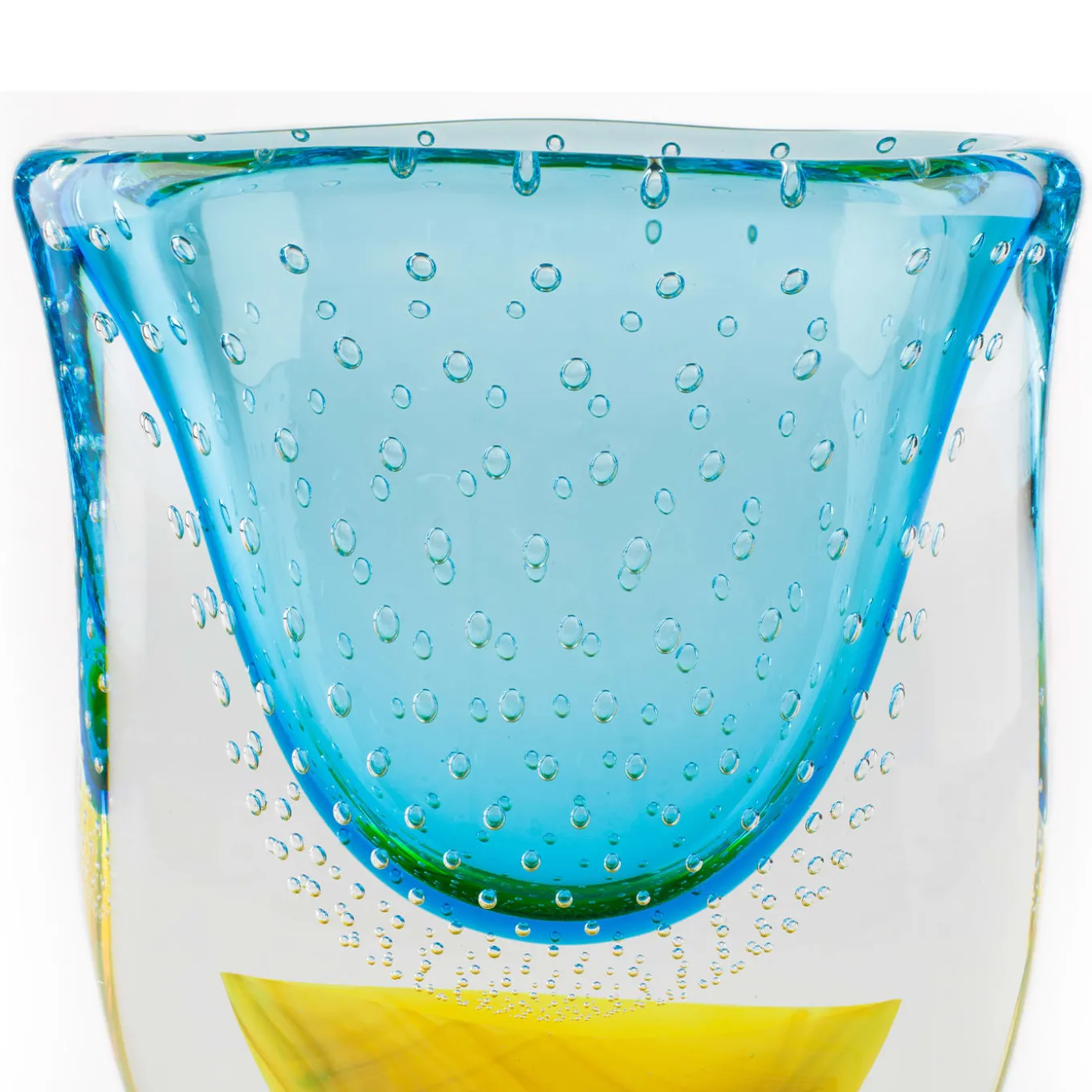 Vaso giallo e azzurro Vrmbicolr