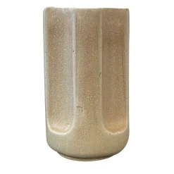 Vaso Giuseppe Grano in ceramica smaltata beige opaco