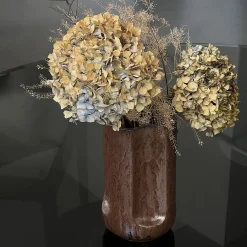Vaso Giuseppe Rame in ceramica smaltata bronzo lucida