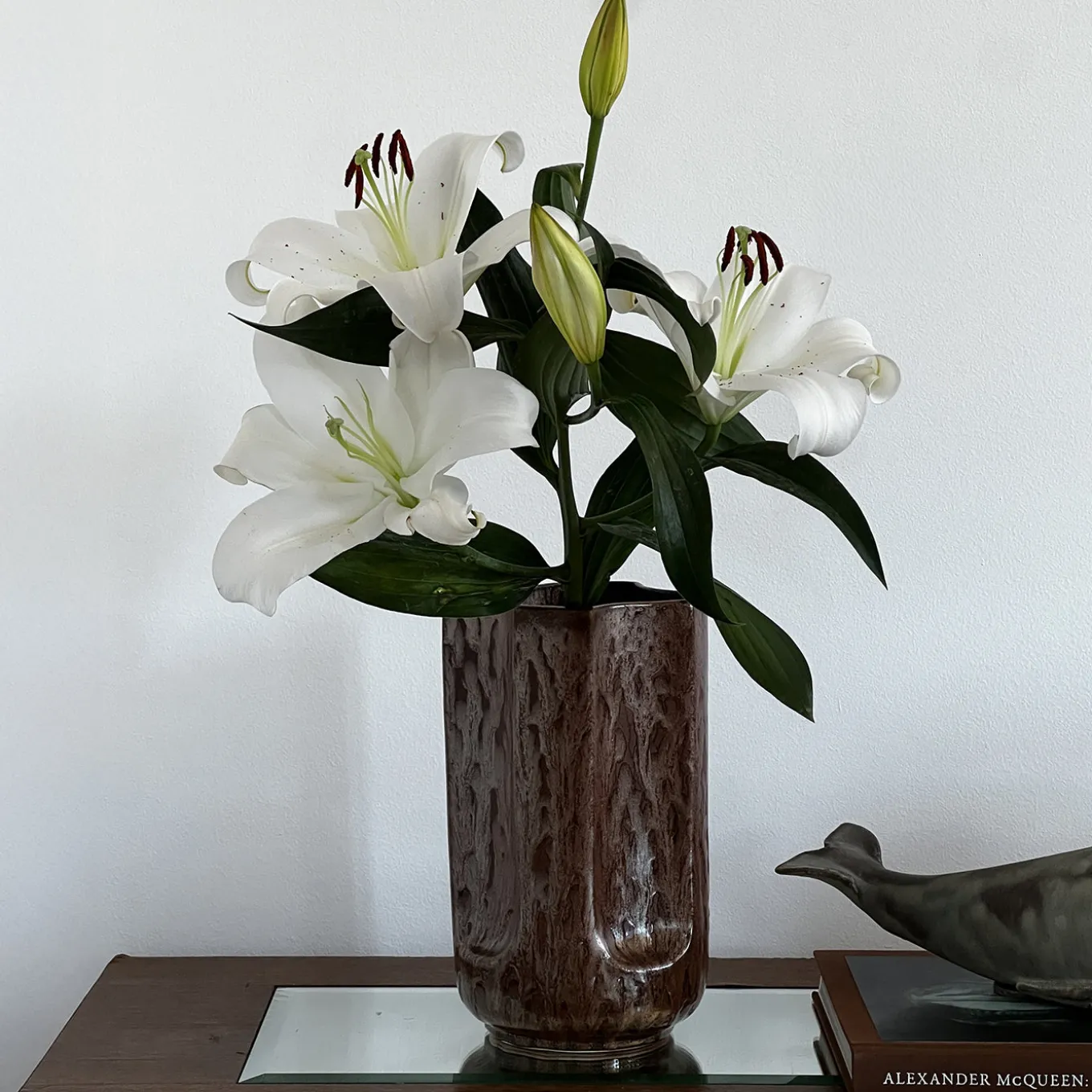Vaso Giuseppe Rame in ceramica smaltata bronzo lucida