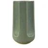 Vaso Giuseppe Turquesa in ceramica smaltata blu opaco