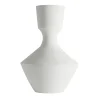 Vaso grande in argilla bianco opaco