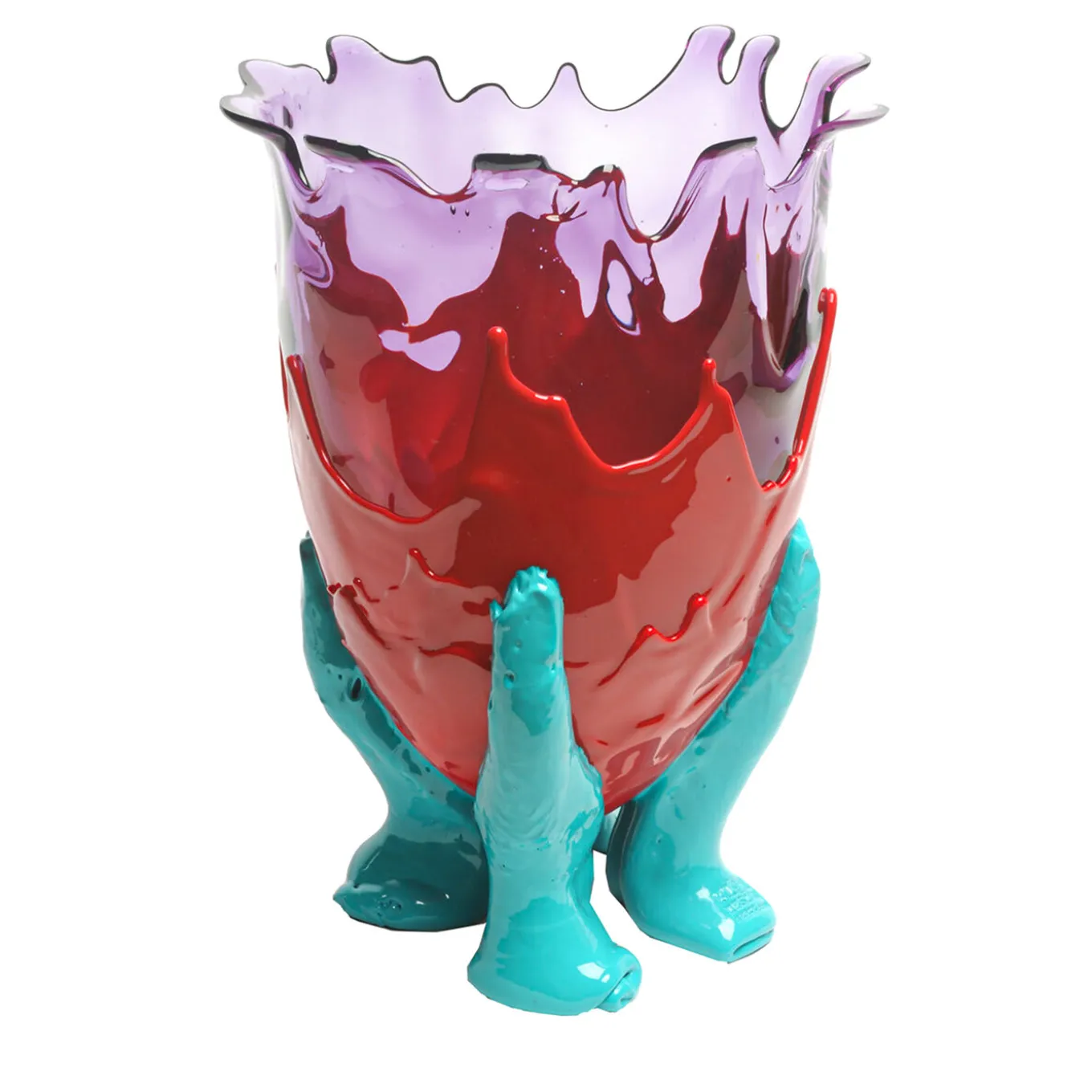 Vaso grande trasparente Extracolor di Gaetano Pesce