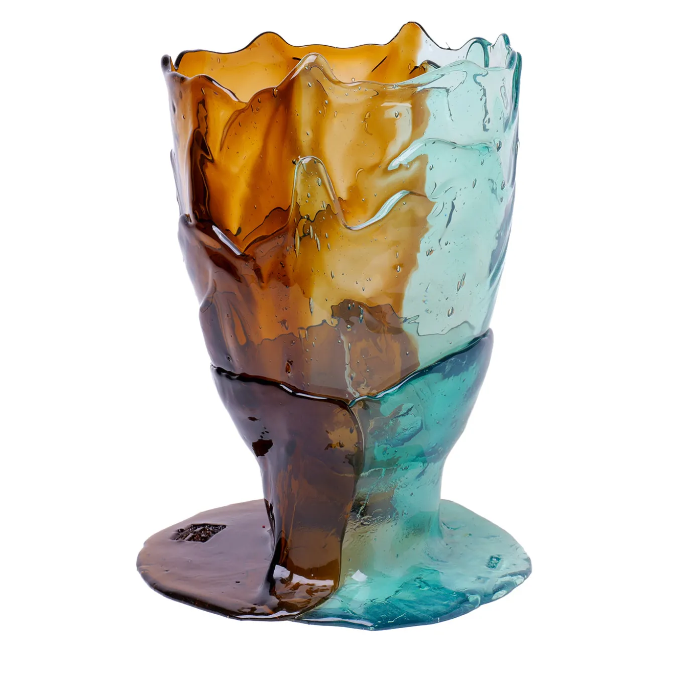 Vaso Grande Twins C Blu e Marrone di Gaetano Pesce