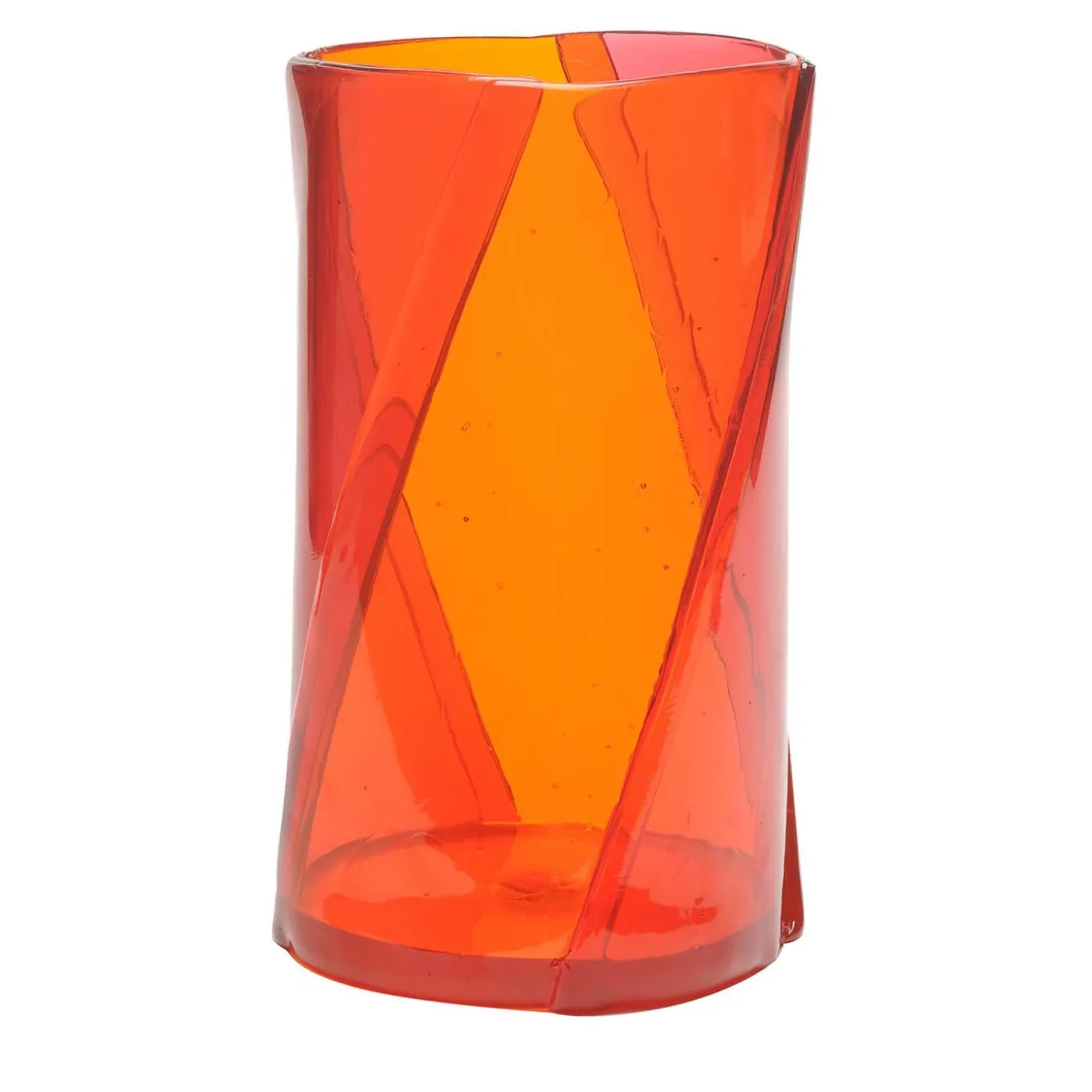 Vaso grande Twirl Orange di Enzo Mari