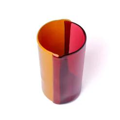 Vaso Grande Two Lines Fucsia e Arancio di Enzo Mari