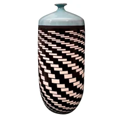 Vaso Hurricane Optical nero/bianco/turchese