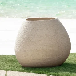 Vaso in ceramica beige Bellagio