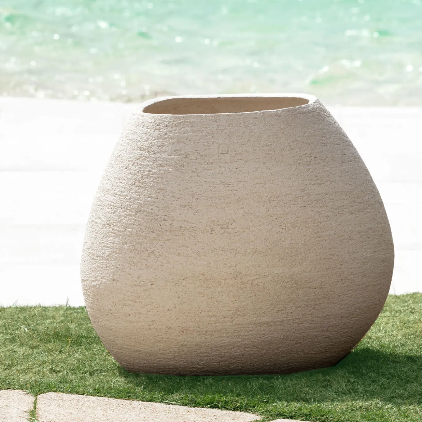 Vaso in ceramica beige Bellagio