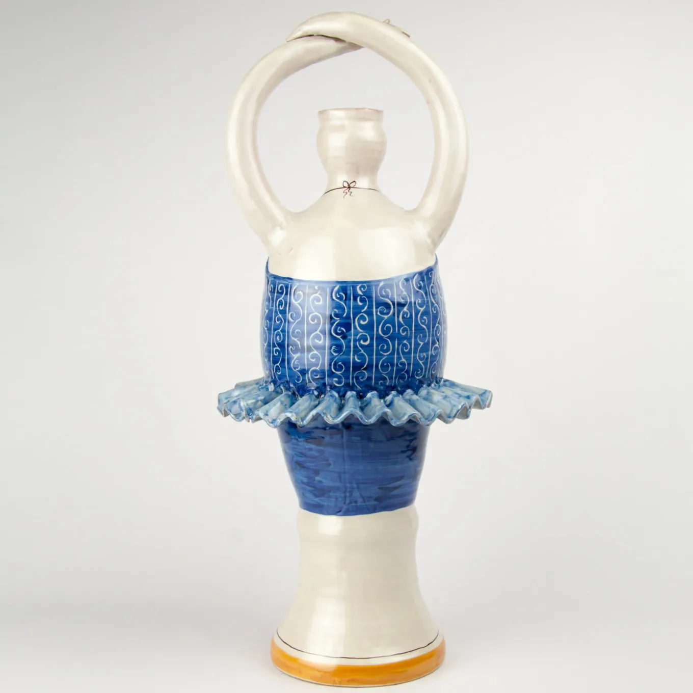 Vaso in ceramica blu Ballerina