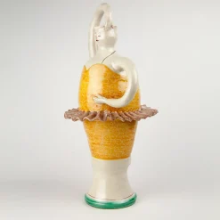Vaso in ceramica giallo Ballerina