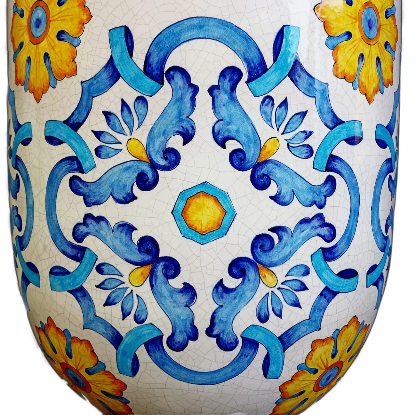Vaso in ceramica policroma Anemone Sicilia
