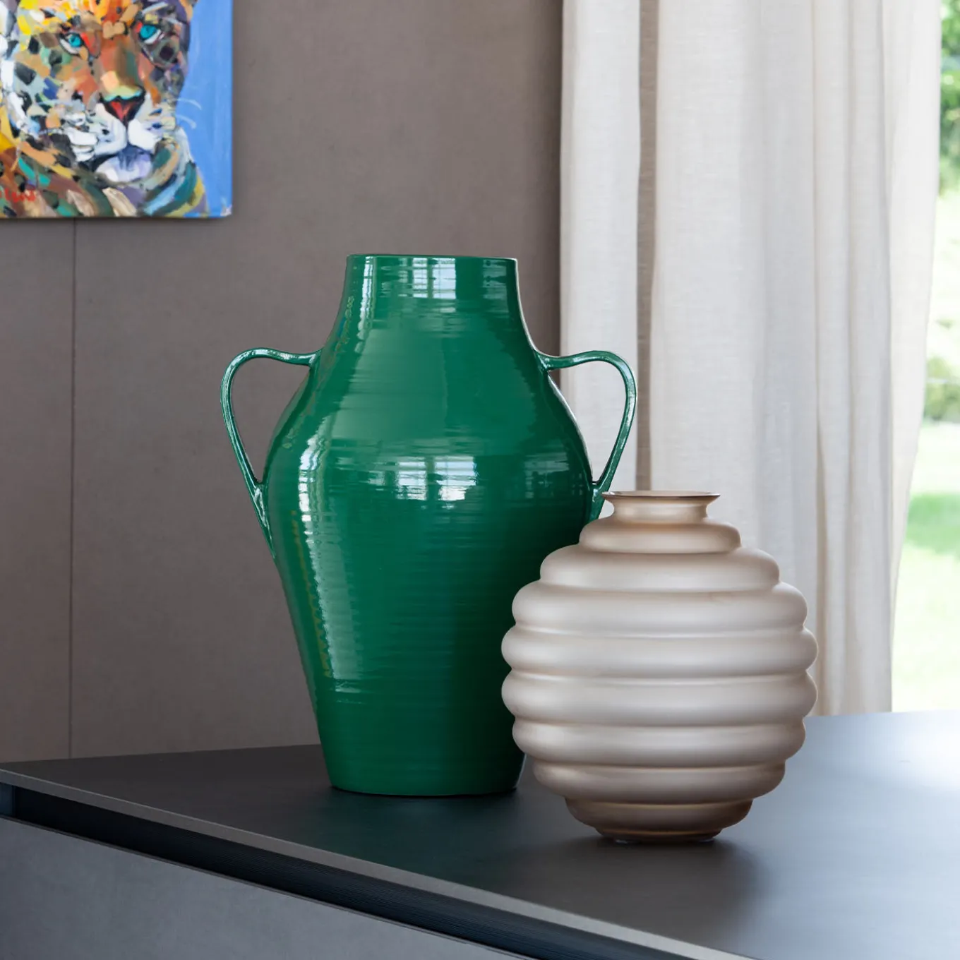 Vaso in Ceramica Quartara Verde