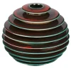 Vaso in Ceramica Rosso Scanalato Globo Rosso
