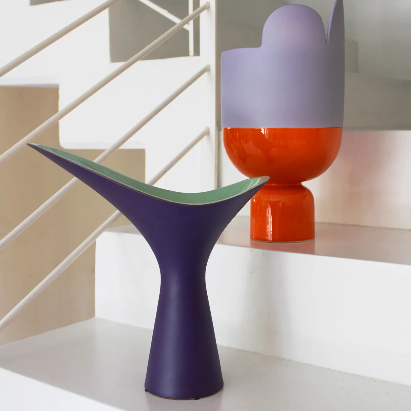 Vaso in Ceramica Viola Scuro Kàlla di Luca Binaglia