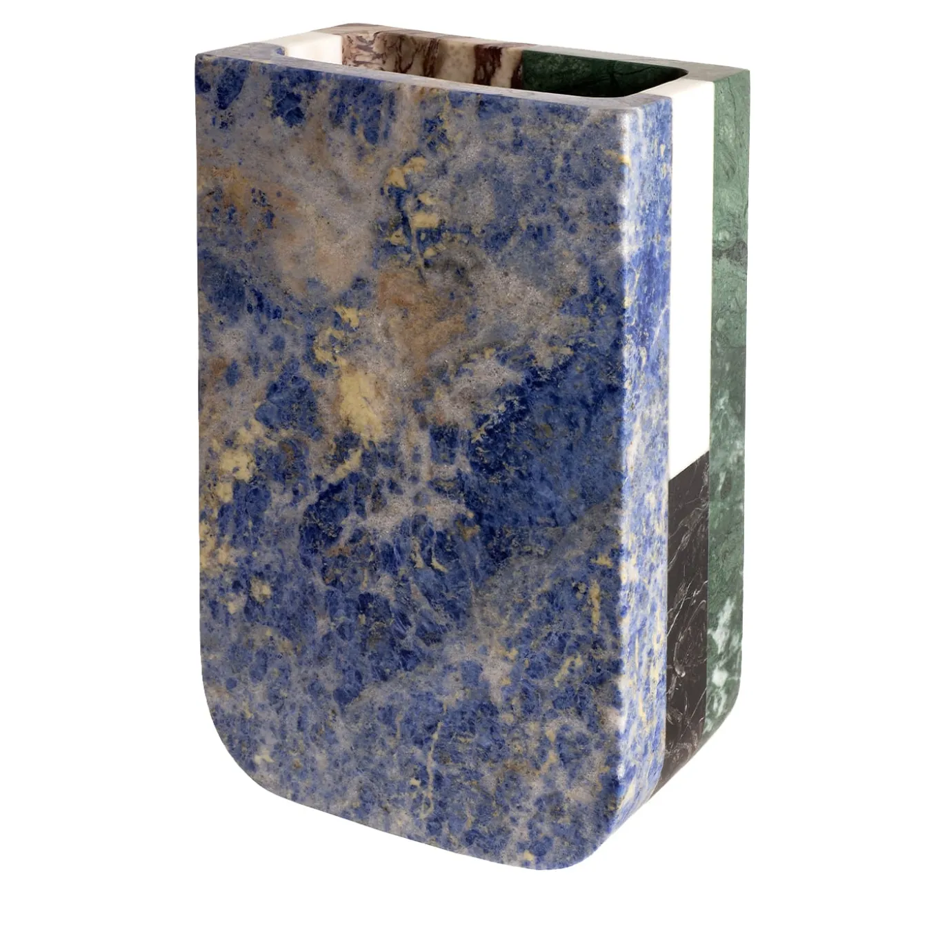 Vaso in marmo multicolore Piero di Arthur Arbesser