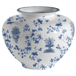 Vaso in porcellana ad anfora grande Garden Of Eden H24Cm