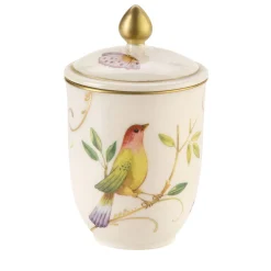 Vaso in Porcellana Jolie con Coperchio e Dettagli in Oro
