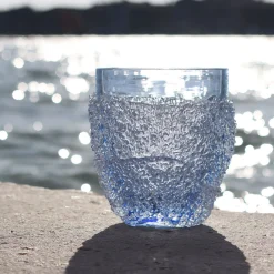 Vaso in vetro azzurro Ghiaccio