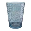 Vaso in vetro blu Ritmica