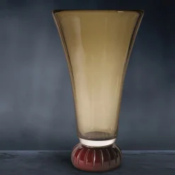 Vaso In Vetro Di Murano Beige