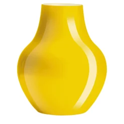 Vaso in Vetro Giallo e Milkwhite Soho