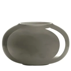 Vaso in Vetro Grigio e Milkwhite Pandora