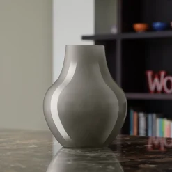 Vaso in Vetro Grigio e Milkwhite Soho