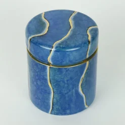 Vaso in vetro Lapislazzuli con coperchio