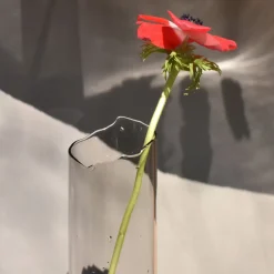Vaso in vetro nero e pietra Catharsis #1