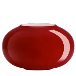 Vaso in Vetro Rosso e Whitemilk Pandora
