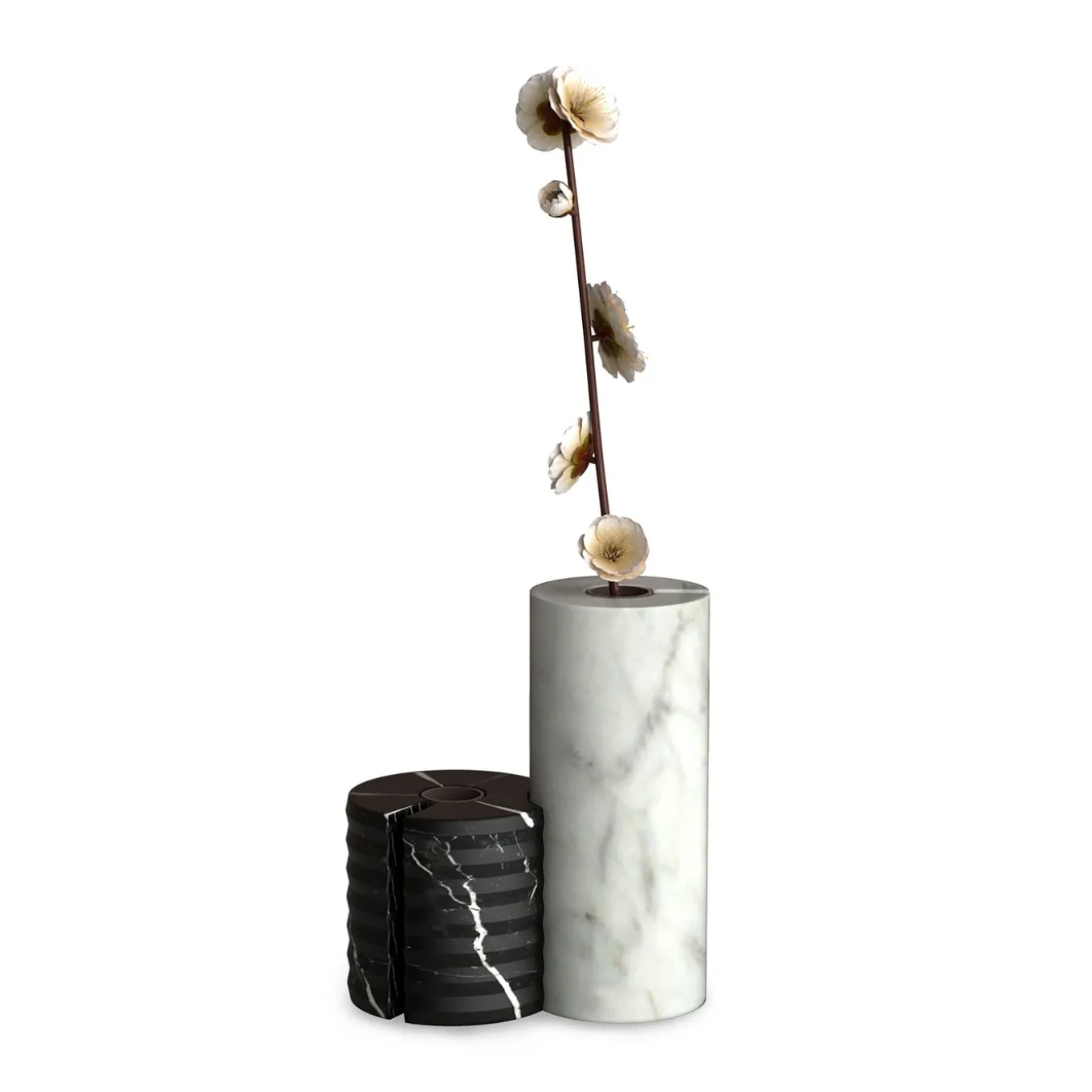 Vaso Loto a stelo singolo di Carrara