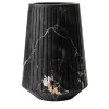 Vaso medio a righe in marmo Portoro