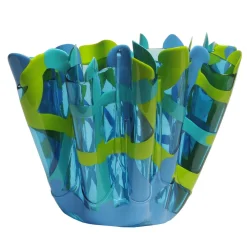 Vaso medio Tartan verde e turchese di Paola Navone
