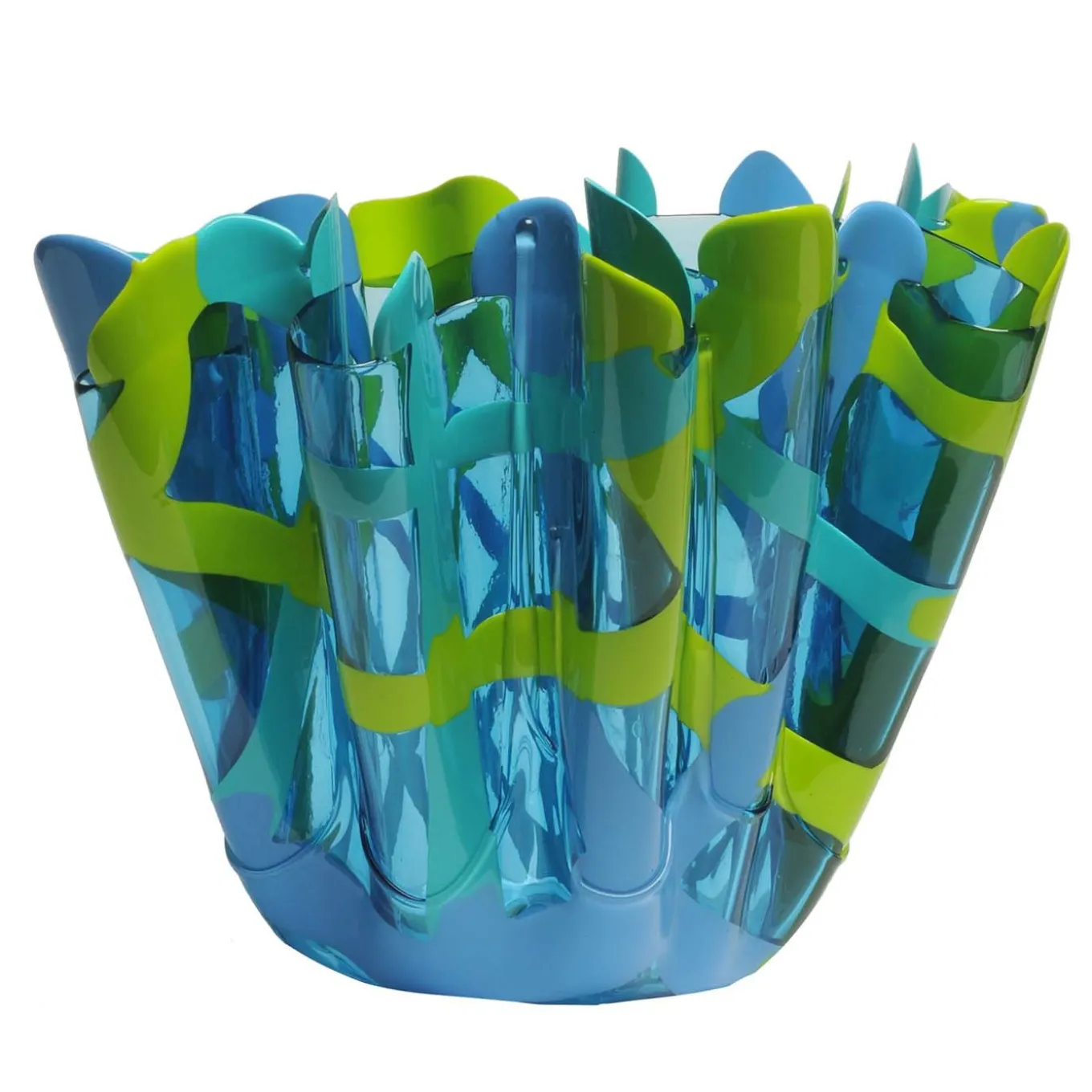 Vaso medio Tartan verde e turchese di Paola Navone