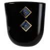 Vaso Midi in Vetro Nero Cloisonné