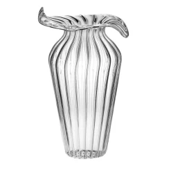 Vaso Millerighe Grande in Vetro Trasparente